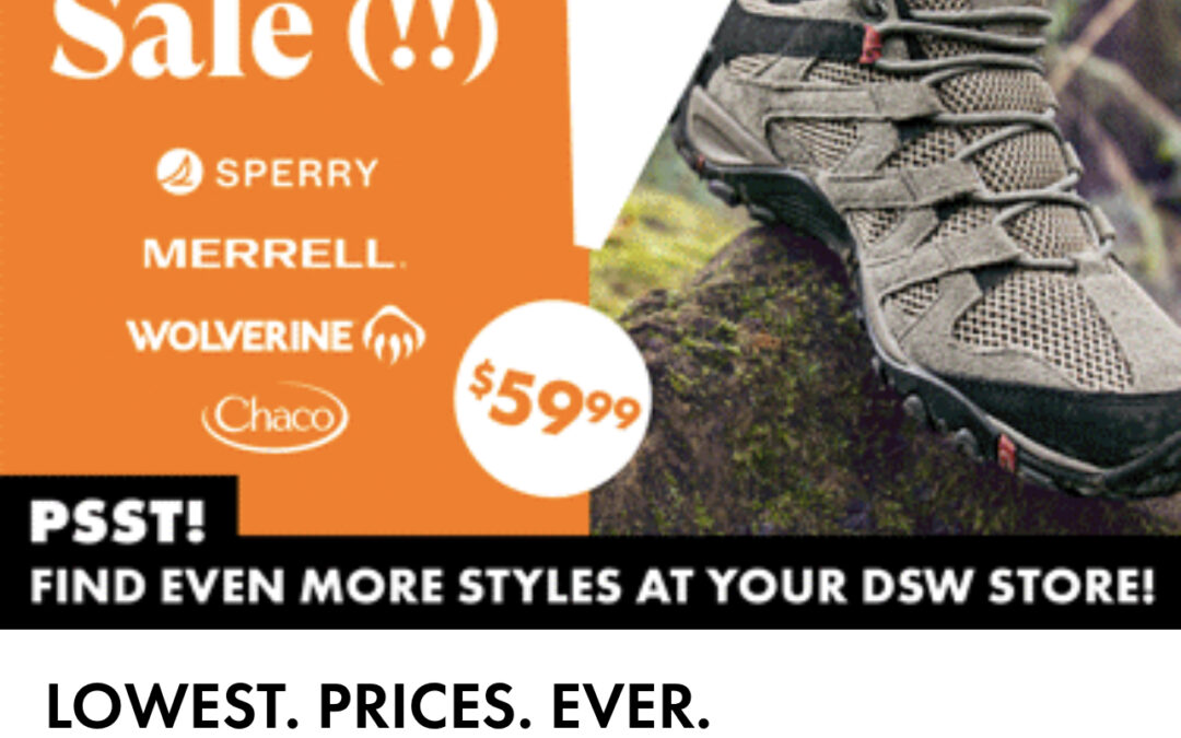 DSW’S MEGA SALE IS GOING ON NOW!